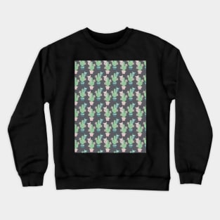 Llama Drama Cactus Pattern Crewneck Sweatshirt